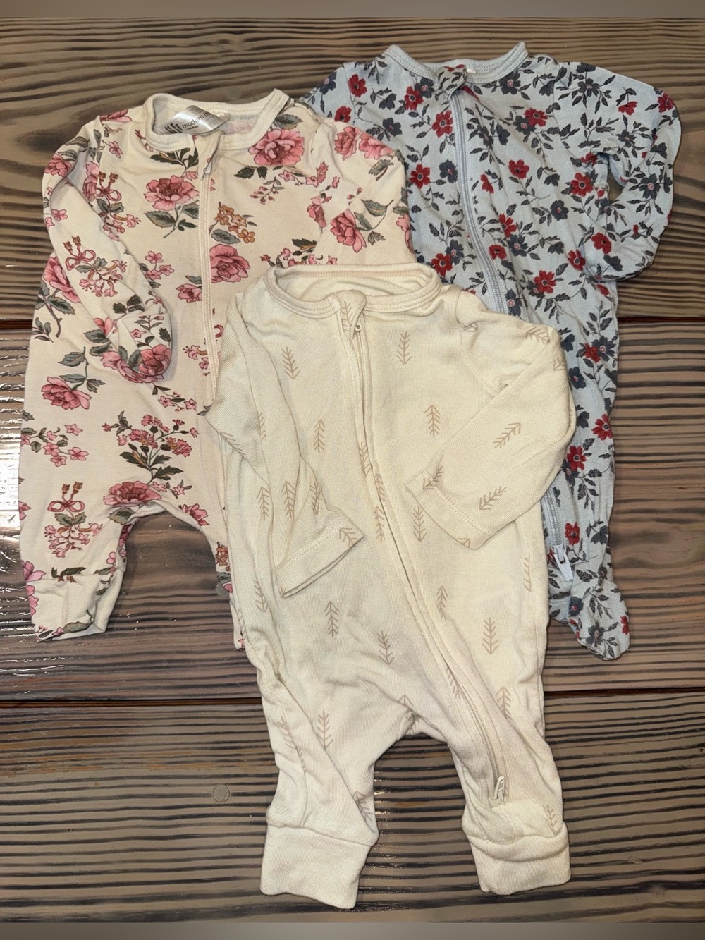 Newborn Baby Girl Footies/Coveralls